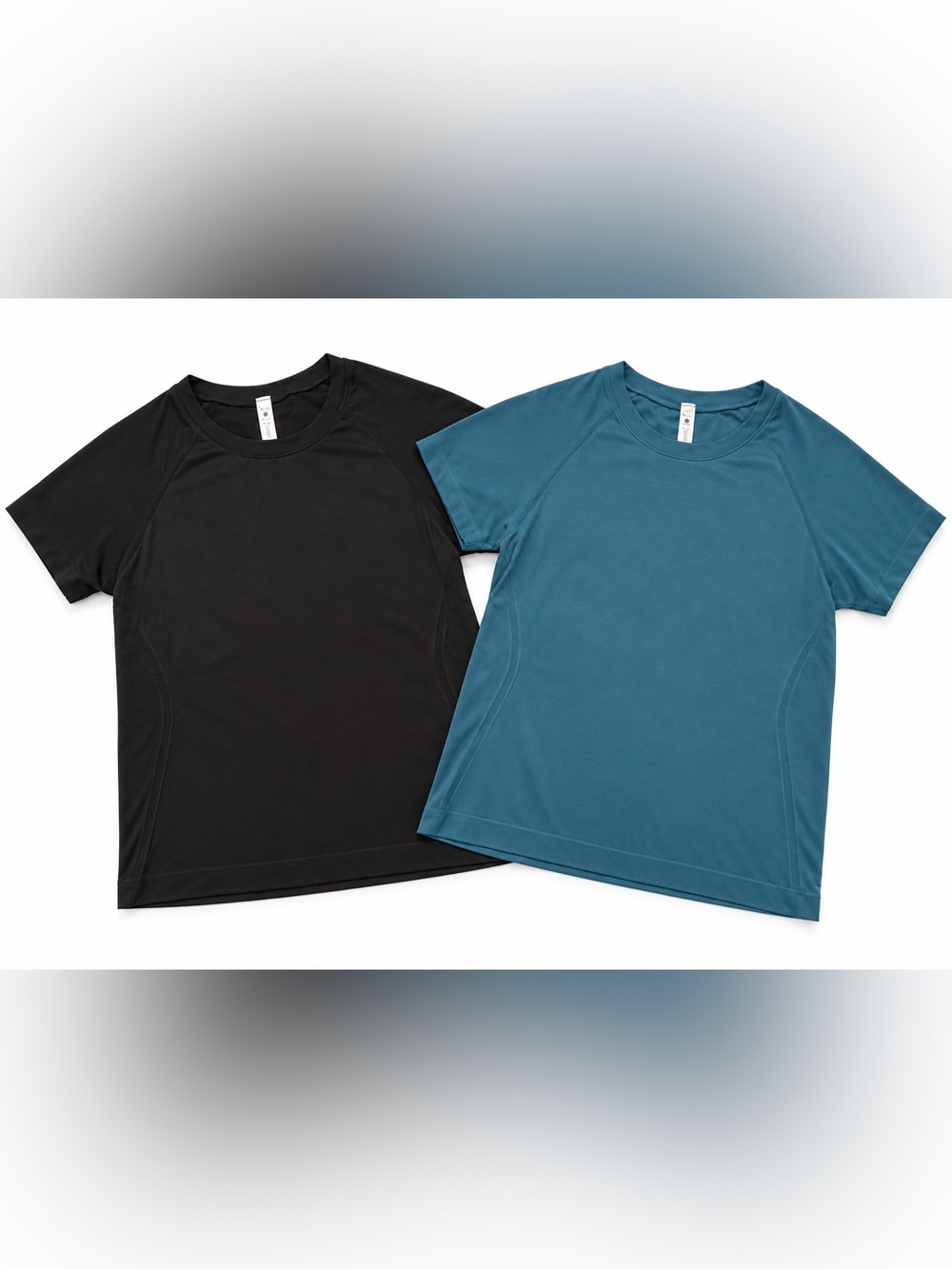 CRZ YOGA Seamless Waist Length Fitted T-Shirt – 2 Pack Bundle – Size Small